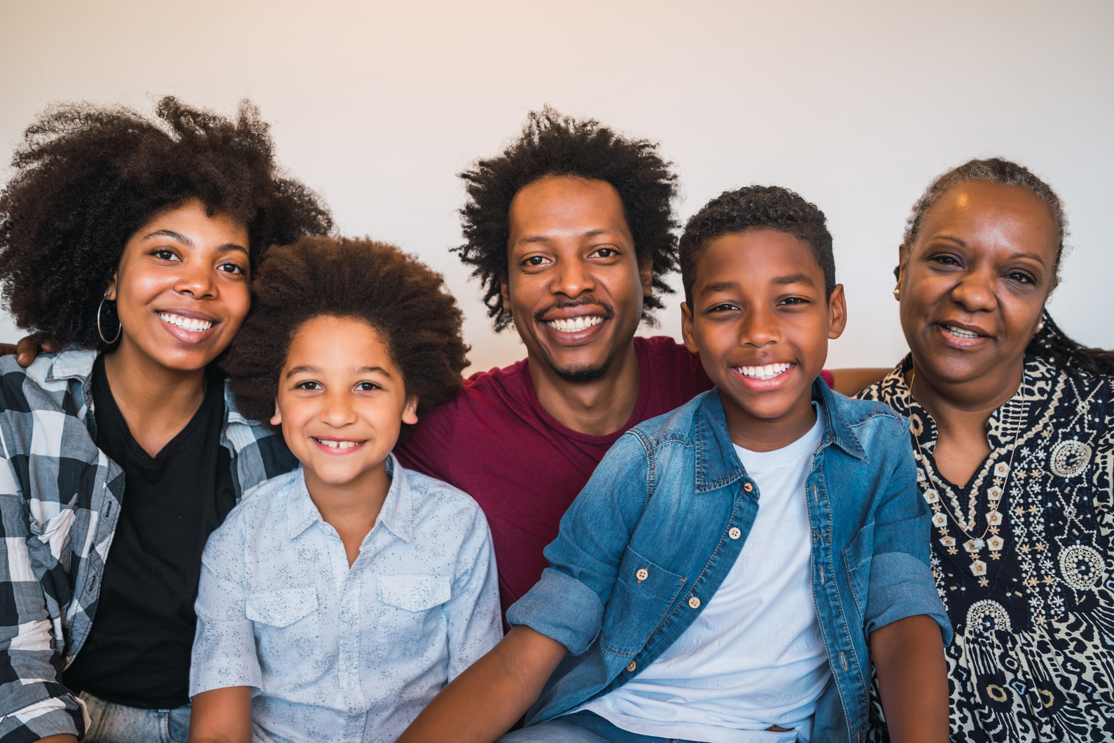 Portrait of Multigenerational Family at Home.